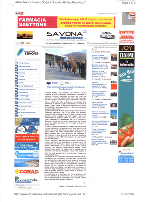 Savona news - Quotidiano online - Altare: Nuova Etrusca. Scajola 