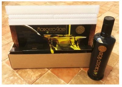 Morocco Gold Extra Virgin Olive Oil Gold Award Packaging